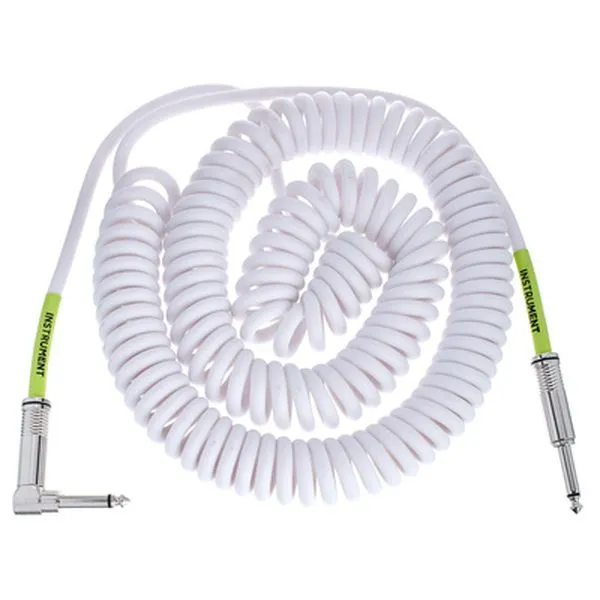 Spiral Instrument Cable White