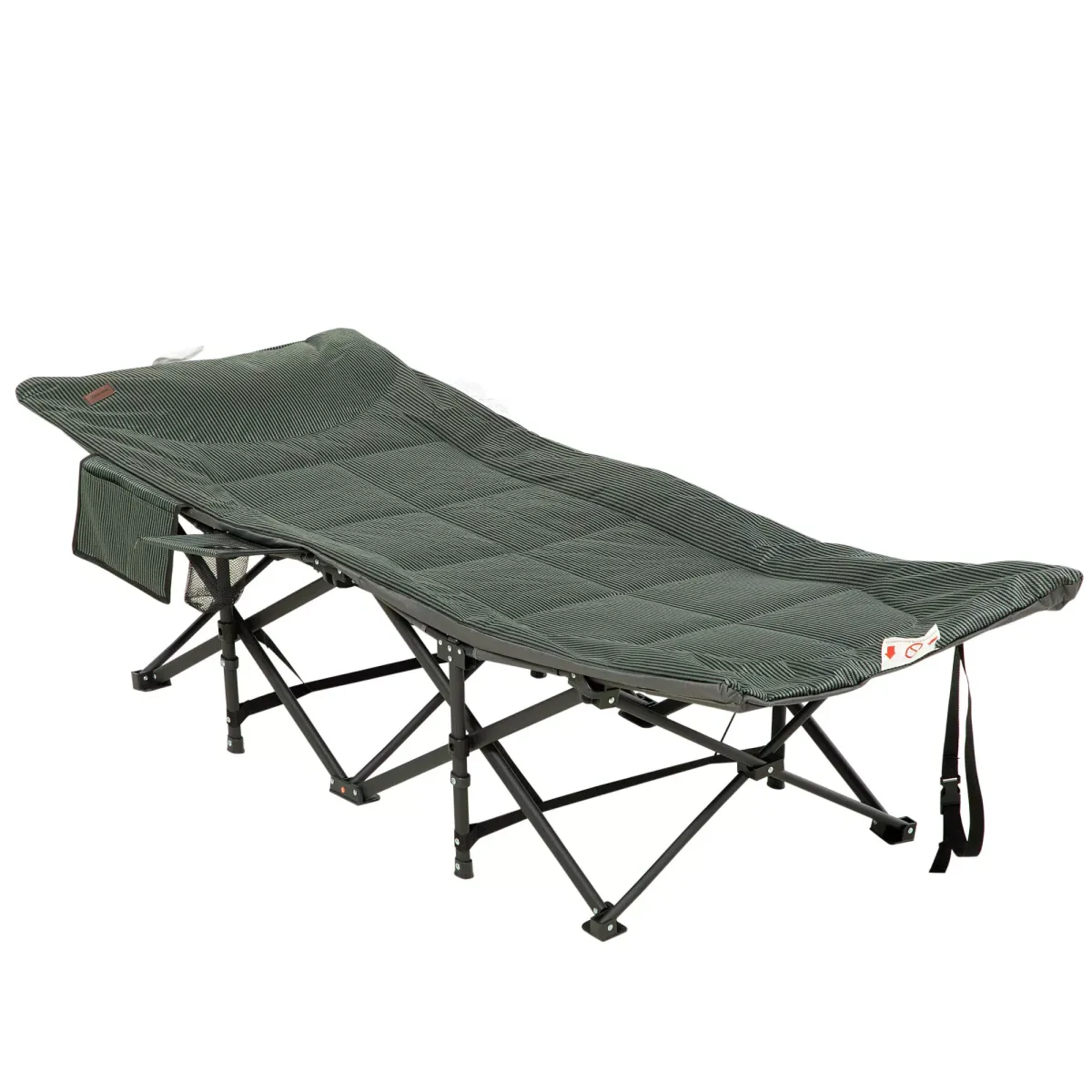 CAMPINGLIEGE mit Tasche, bis 120 kg, Grau, 68 x 186 x 48cm