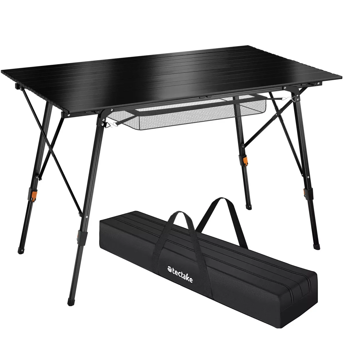 CAMPINGTISCH Bastian,120 x 70,5 x 58 – 79 cm,schwarz