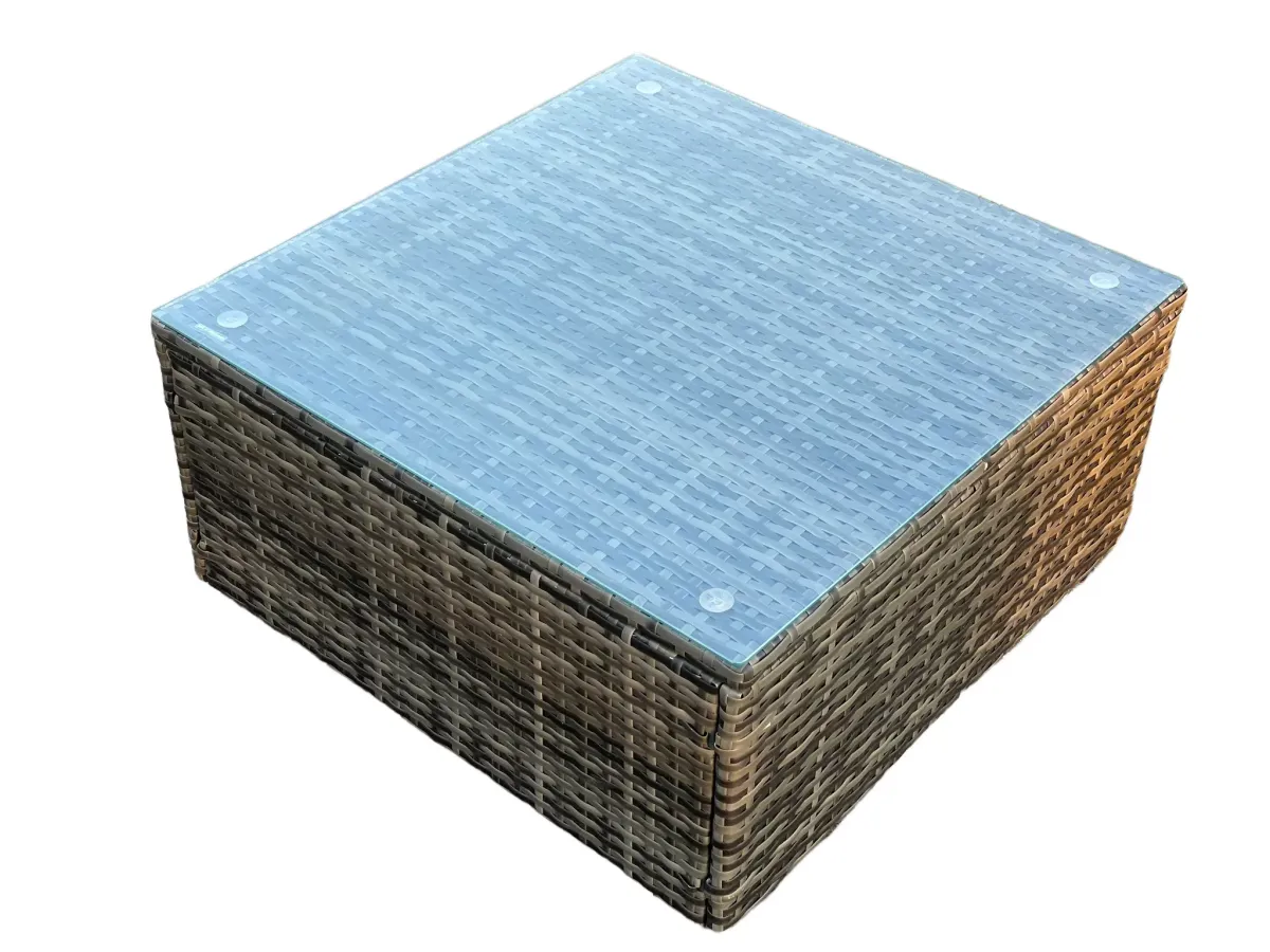 COUCHTISCH Polyrattan Grau 1-teilig