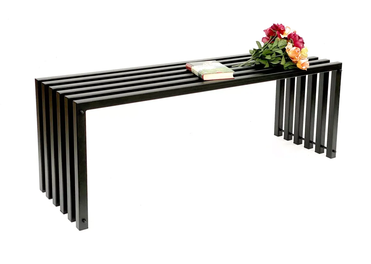 GARTENBANK Ela Metall Schwarz 120 cm 96205