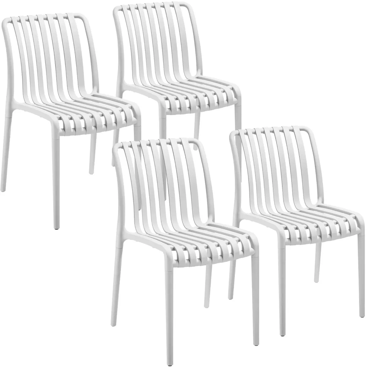 GARTENSTÜHLE Alcudia,47 x 58 x 80,5 cm, Belastbarkeit 110 kg,weiß