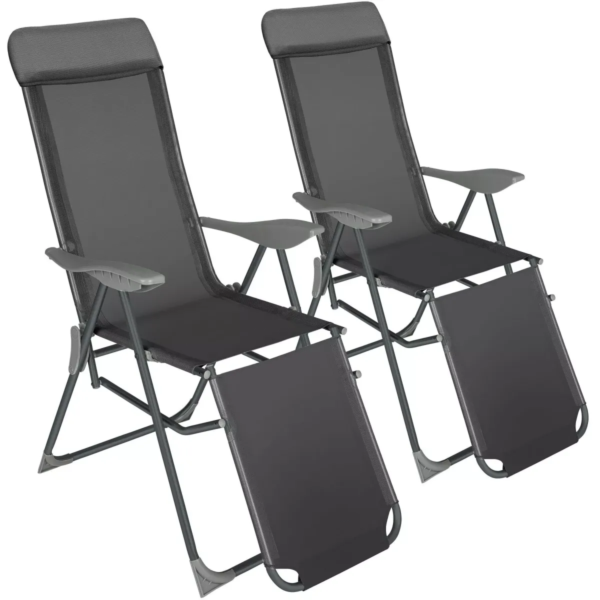 GARTENSTUHL Jana 2er Set, 146, 5 x 59 x 117, 5 cm, anthrazit