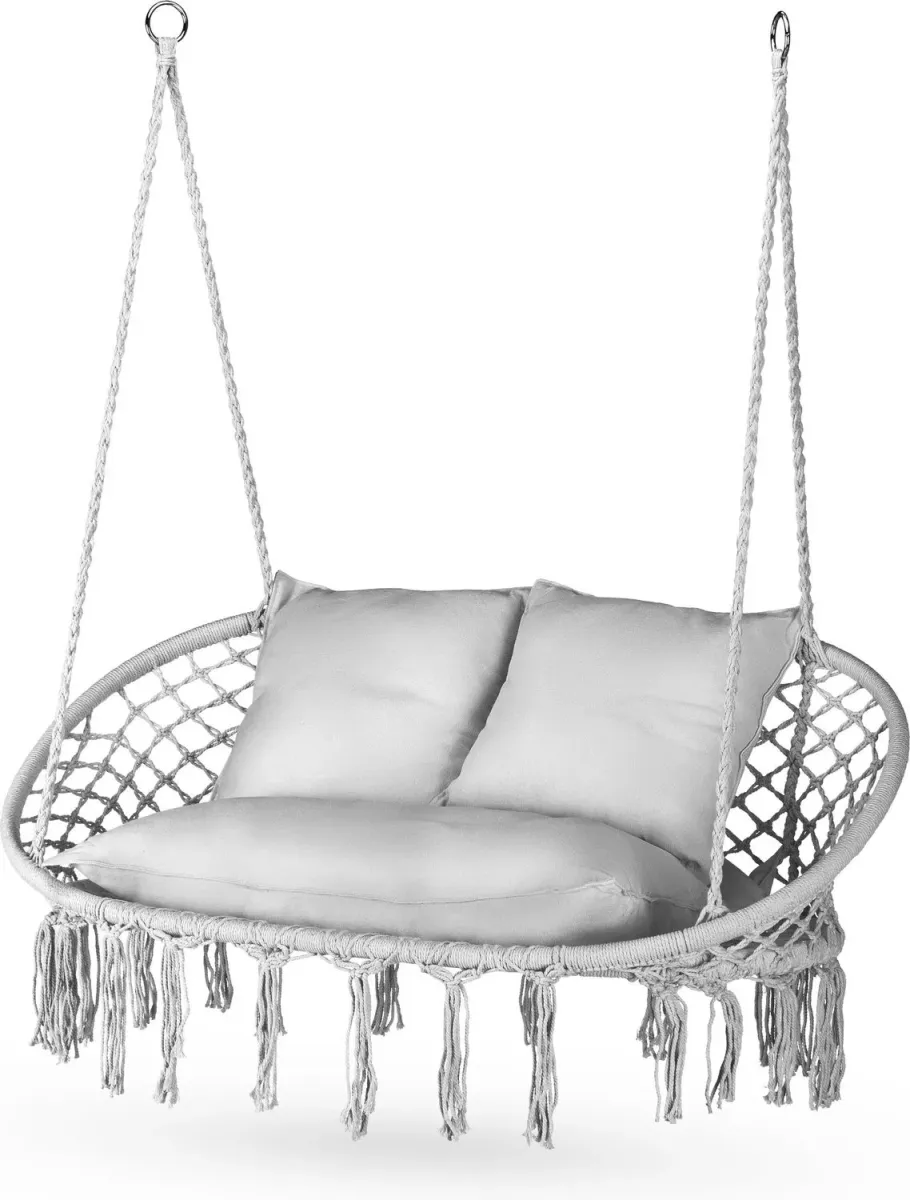 HÄNGESESSEL für 2 Personen mit Kissen 130/75/37 cm, bis 200 kg