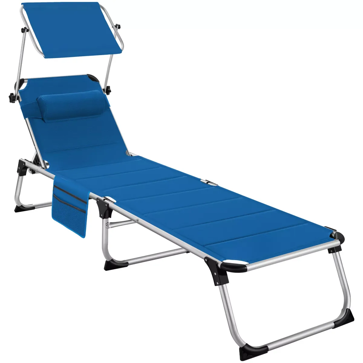 SONNENLIEGE Lorella,220 x 60,5 x 34 cm, mit Seitentasche ,blau