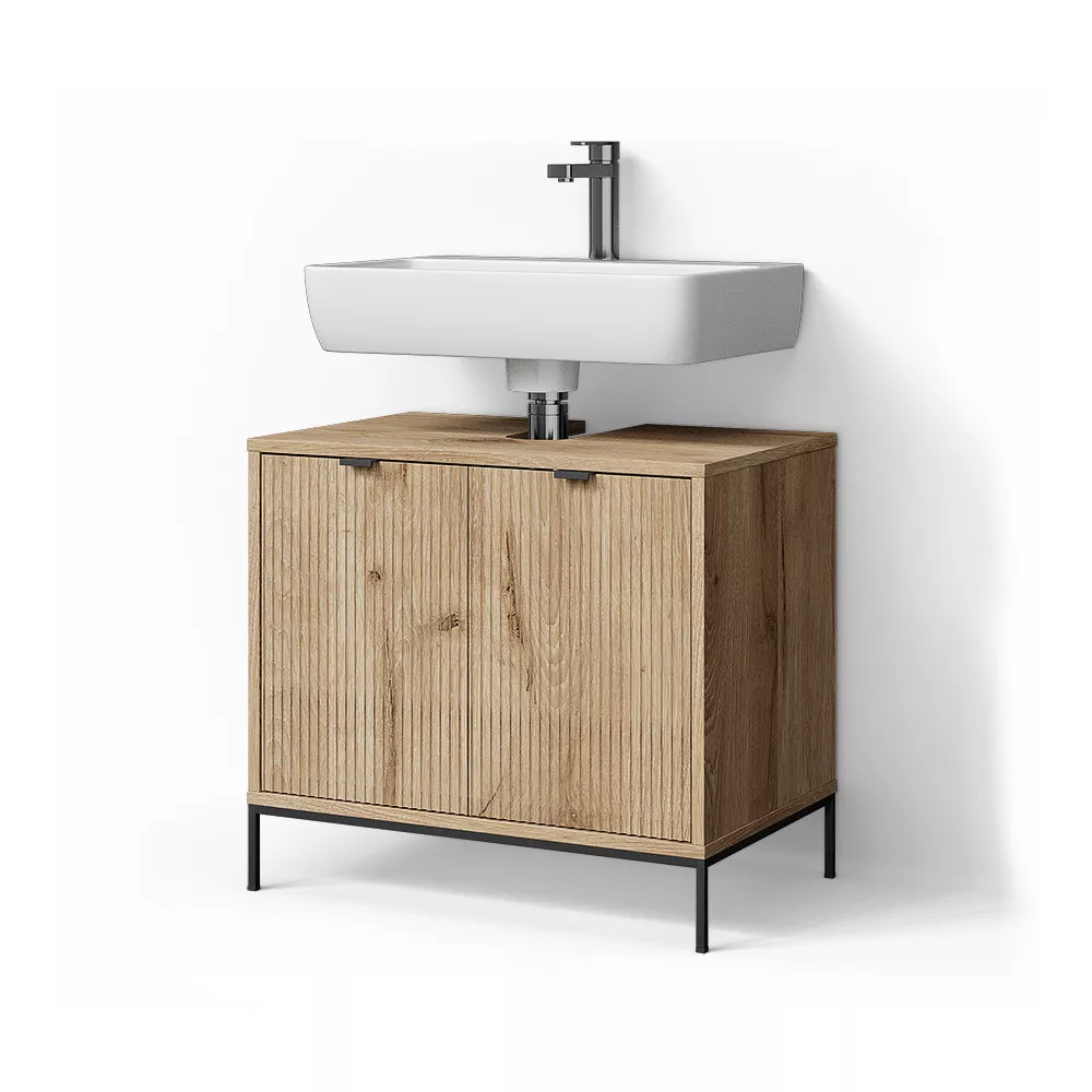 WASCHTISCHUNTERSCHRANK ATERNO Viking Oak 70 x 63 cm mit 2 Türen