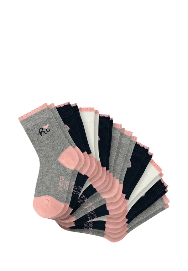 10ER PACK BASIC - Socks - hellgrau