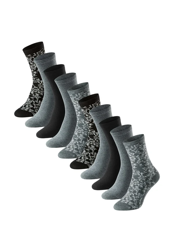 10ER PACK  - Socks - schwarz   grau