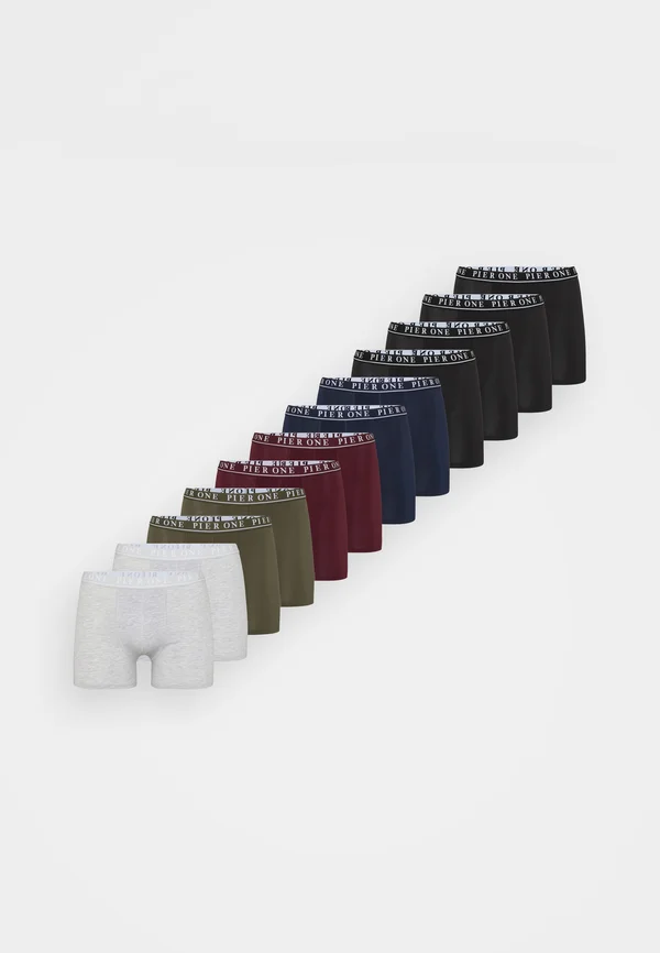 12 PACK - Trunks - black/bordeaux/olive/navy grey melange