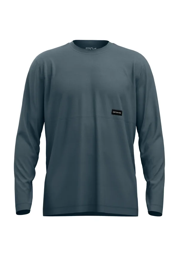 185 MERINO PATCH - Long sleeved top - dark arctic grey