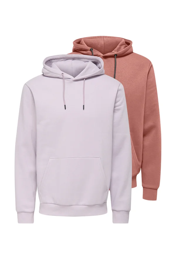 2 PACK  - Hoodie - rosa   rot