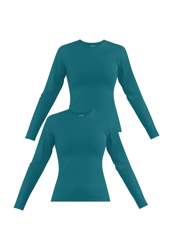 2 PACK - Long sleeved top - petrol