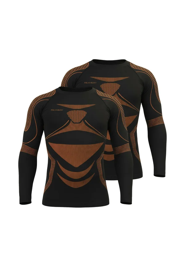 2 PACK - Undershirt - schwarz/orange