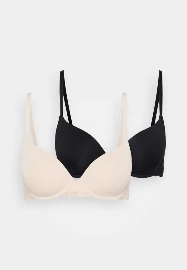 2 PACK - Underwired bra - nude/black