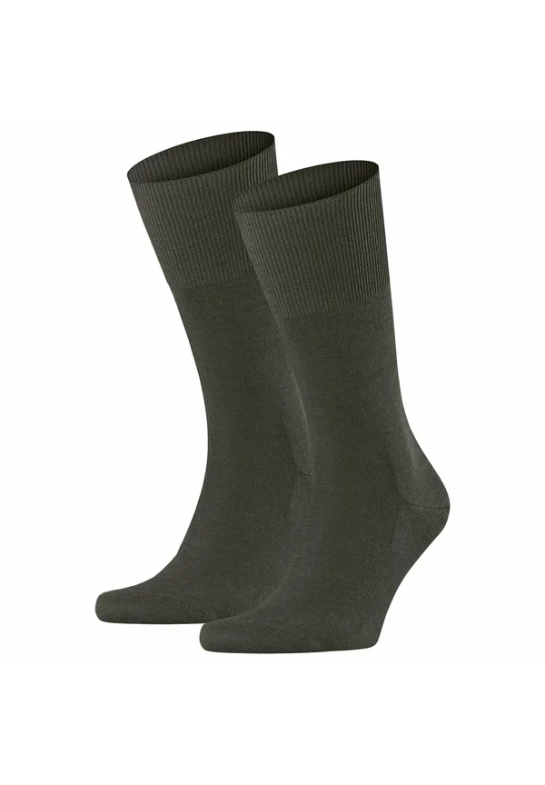 2ER PACK - AIRPORT, FREIZEIT- UND BUSINESS-, UNIFARBEN - Socks - grün mel.