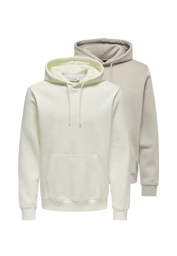 2ER PACK - Hoodie - beige   creme