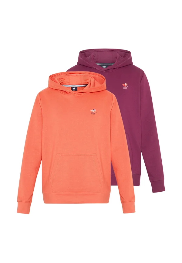 2ER PACK  - Hoodie - orange   lila