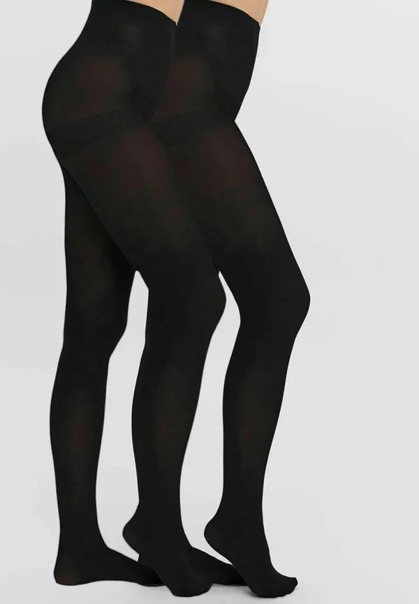 2ER-PACK - Leggings - Stockings - black