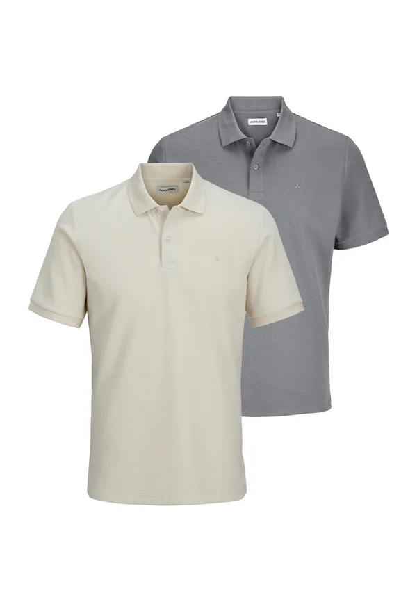 2ER PACK - Polo shirt - beige   grau