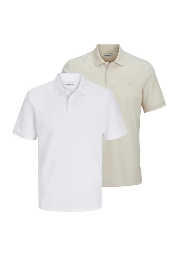 2ER PACK - Polo shirt - weiß   beige