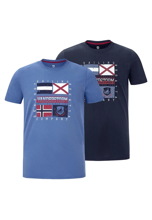 2ER PACK PREBEN - Print T-shirt - dark blue