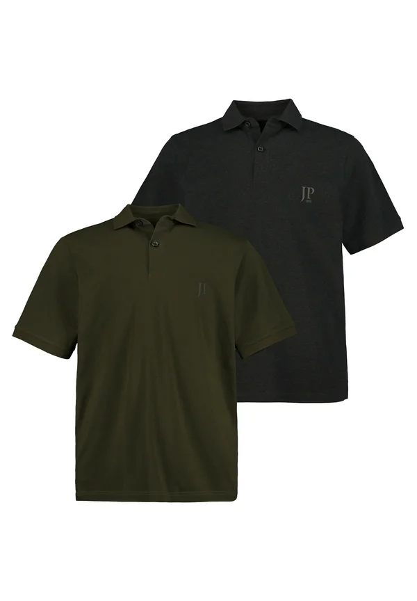 2ER-PACK REGULAR FIT - Polo shirt - kaki, anthracite