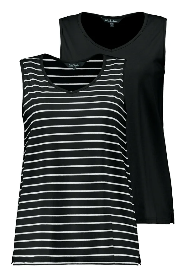 2ER-PACK - Top - schwarz