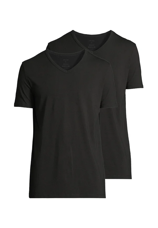 2ER PACK UNTER KURZARM - Undershirt - schwarz