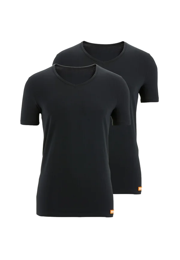2ER PACK WARM UP KURZARM - Undershirt - schwarz