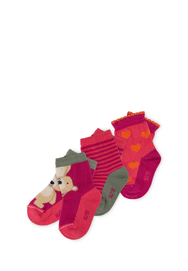 3 PACK FANCY FOREST - Socks - pink beere/grün