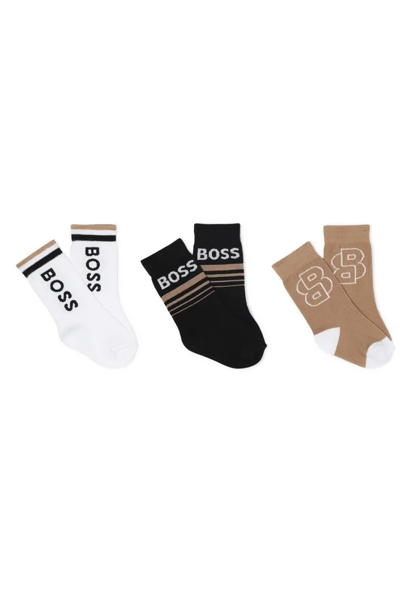 3 PACK - Socks - black/white/beige