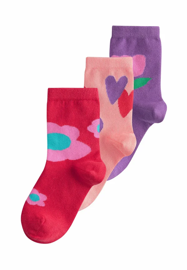 3 PACK - Socks - red purple