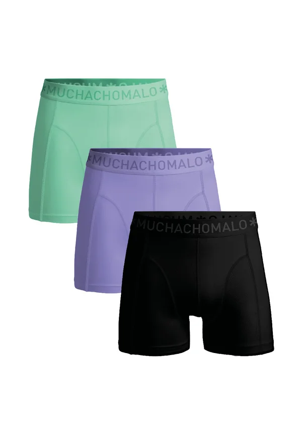 3-PACK SOLID - Trunks - black purple green