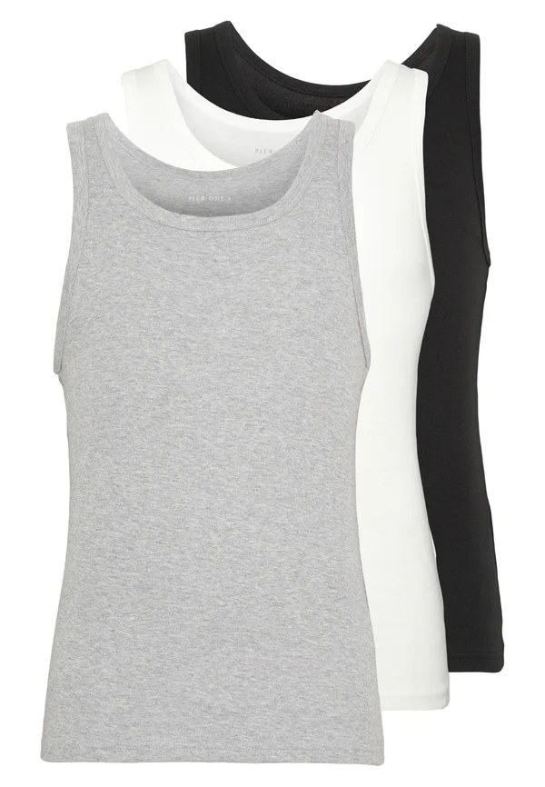 3 PACK - Undershirt - black/grey/white