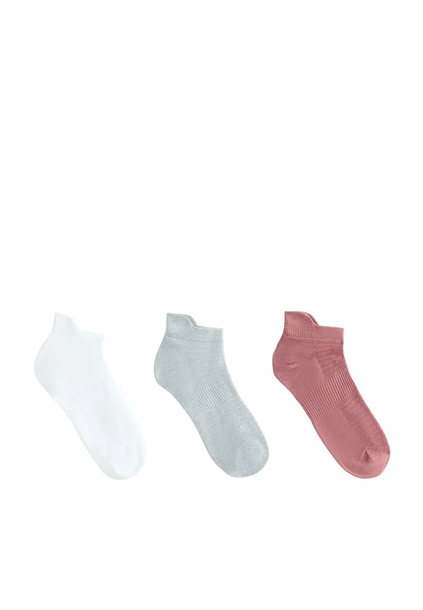 3 PAIRS WITH TAB - Trainer socks - pink