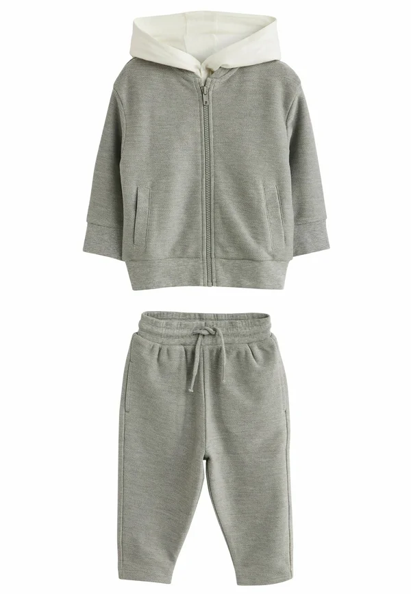 3 PIECE JERSEY BOMBER AND JOGGER SET - Tracksuit - pale grey