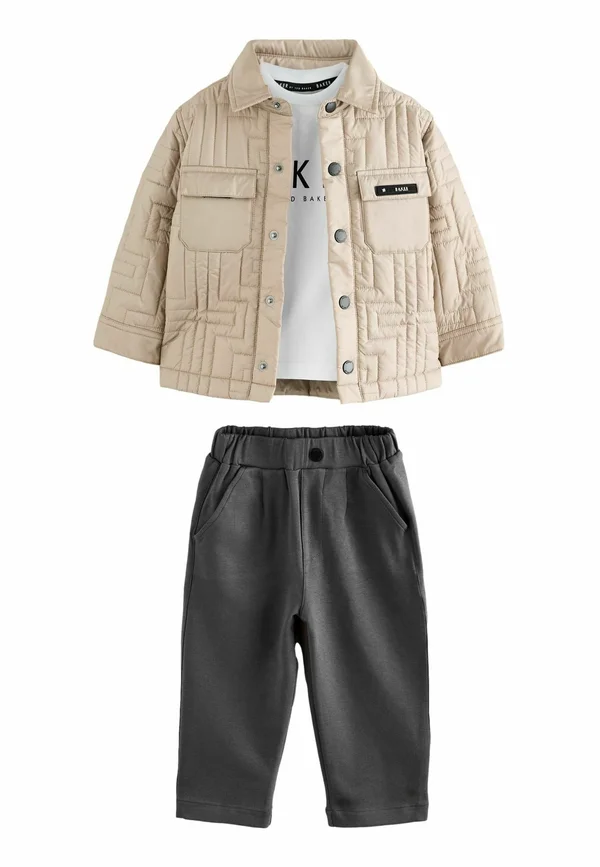 3 PIECE STONE AND SET   - Light jacket - stone