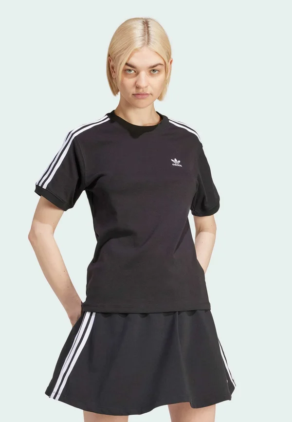 3 STRIPE - Print T-shirt - black