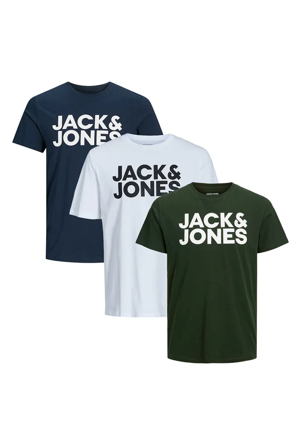 3ER PACK CORP  - Print T-shirt - weiß   blau   grün