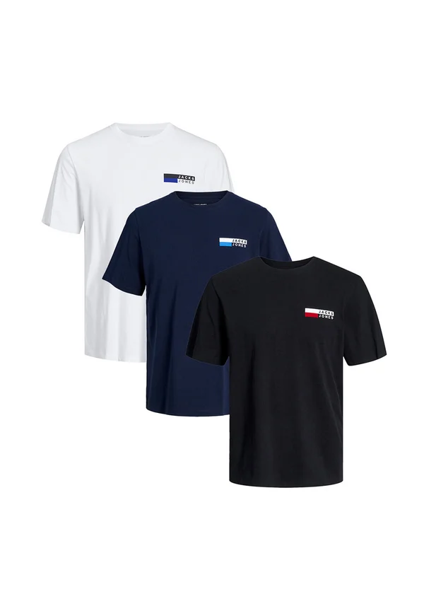 3ER PACK CORP - Print T-shirt - weiß blau schwarz