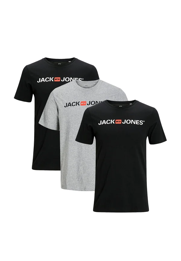 3ER PACK  - Print T-shirt - schwarz   grau