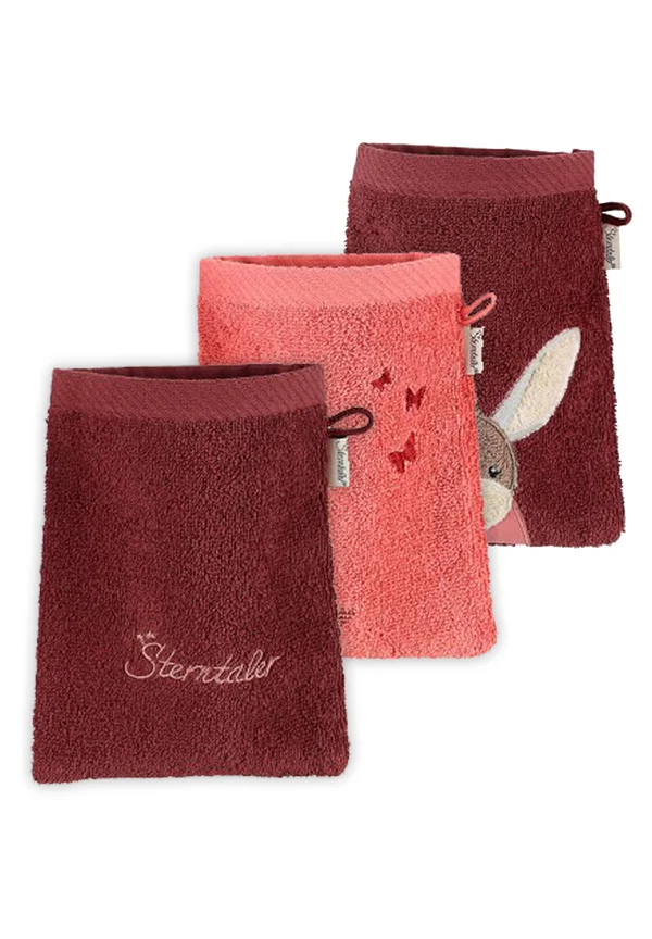 3ER-PACK WASCHHANDSCHUHE EMMILY - Other accessories - light red