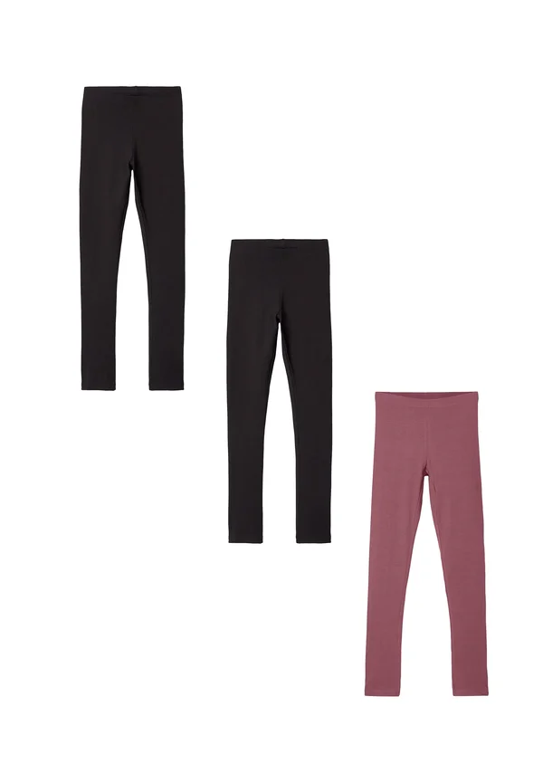 3ER STÜCK SET NKFVIVIAN - Leggings - Trousers - schwarz pink