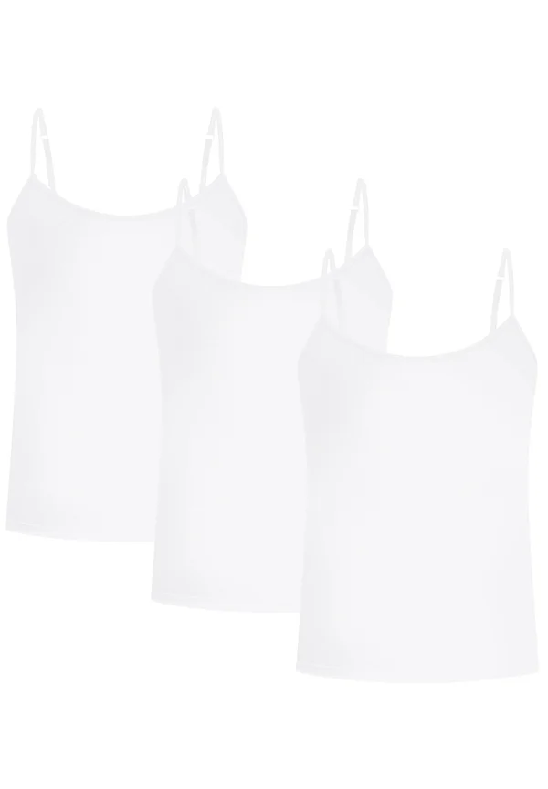 3X MODAL SPAGHETTI TOP - Top - weiß