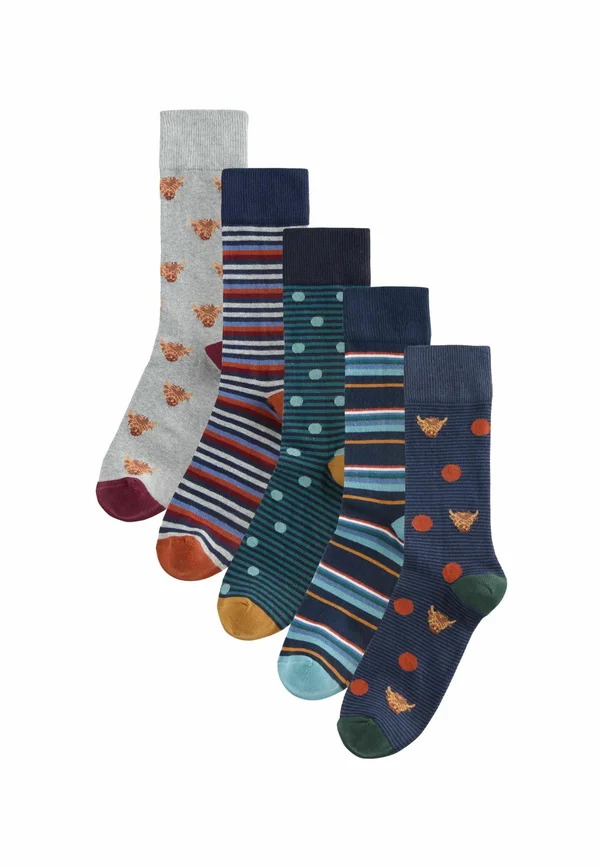 5 PACK PATTERN  REGULAR FIT - Socks - blue hamish