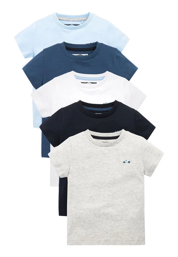 5 PACK SHORT SLEEVE - Basic T-shirt - blue