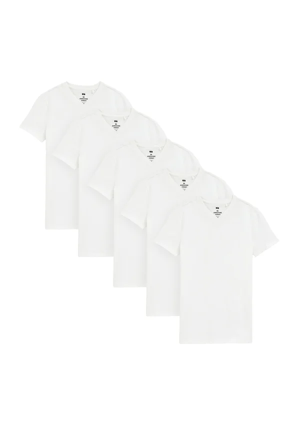 5PACK - Basic T-shirt - white