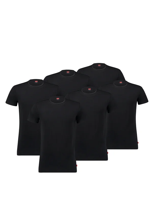 6-ER PACK RUND - Undershirt - black