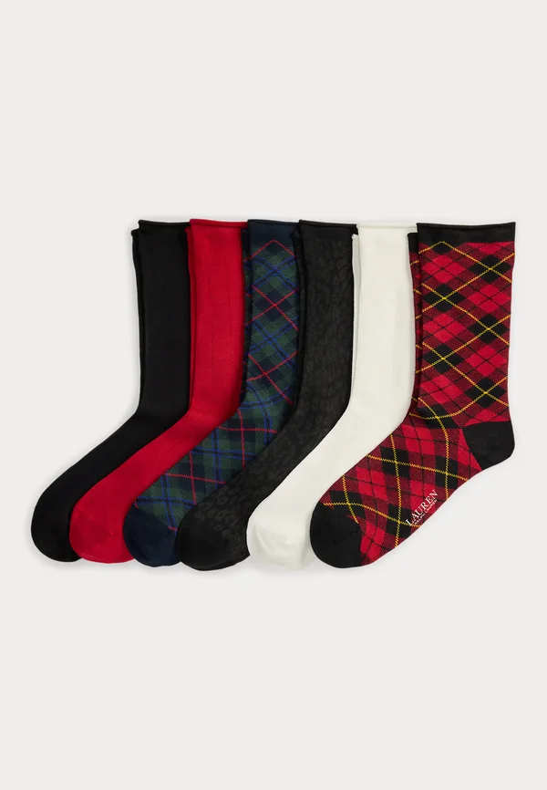 6 PACK - Socks - red/ivory/black/navy