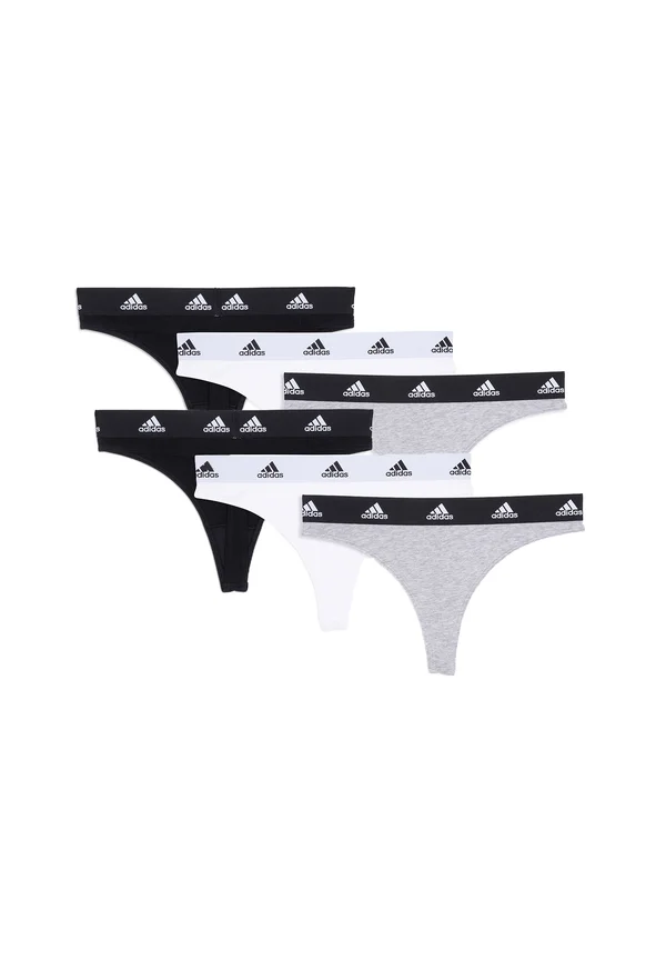 6 PACK  - Thong - black   grey   white